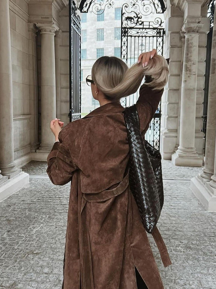 Isadora | Suede trench coat