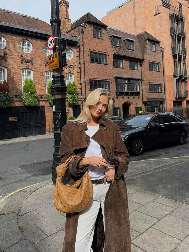 Isadora | Suede trench coat