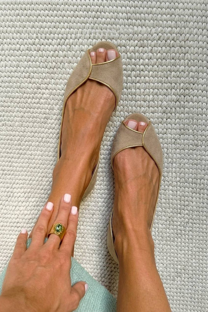Shonda | Open Toe Flats