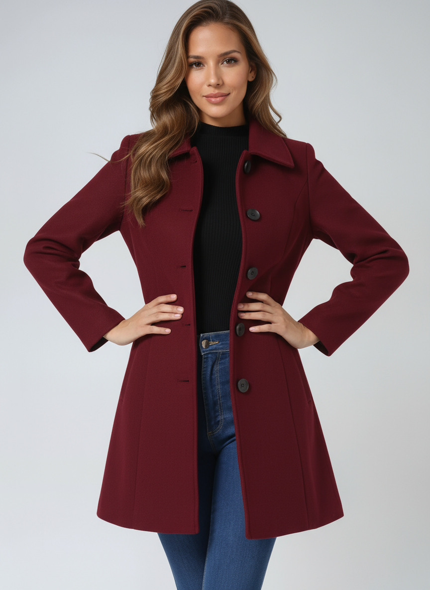 Joanna | Single Breasted Winter Trench Coat