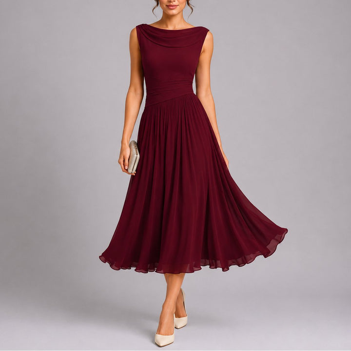 Lorna | Elegant Pleated Midi Dress