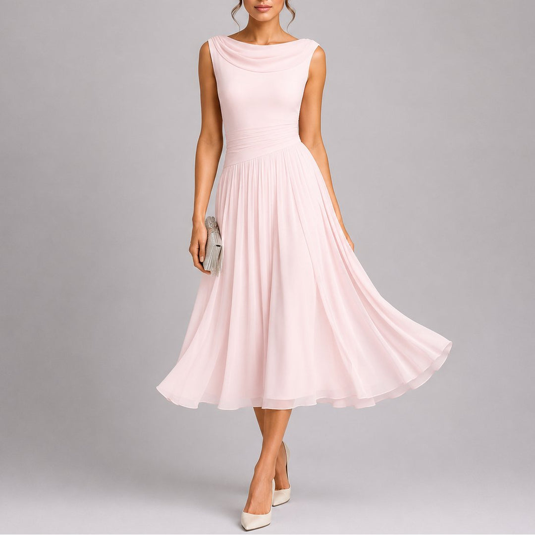 Lorna | Elegant Pleated Midi Dress