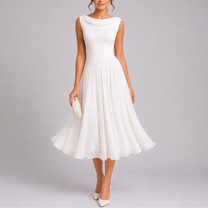 Lorna | Elegant Pleated Midi Dress