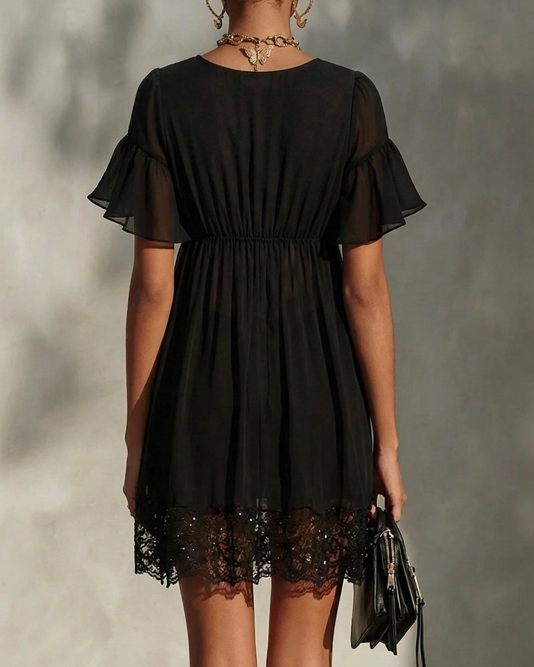 Jacinda | Zip-Front Lace Mini Dress