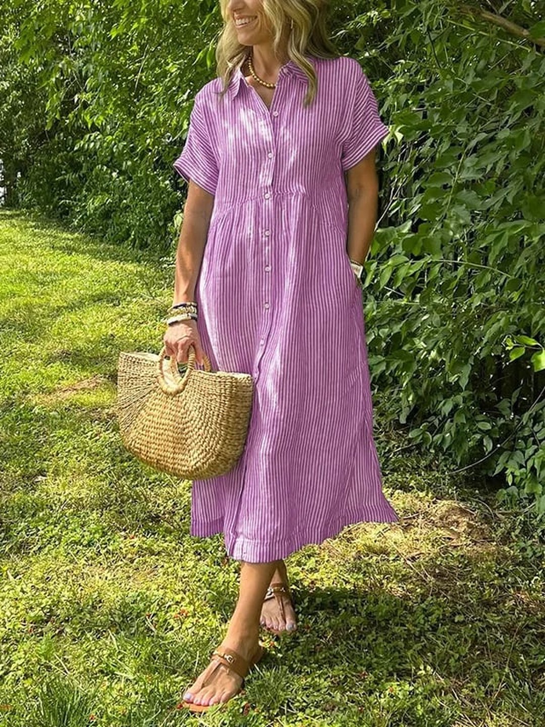 Fay | Elegant Striped Dress