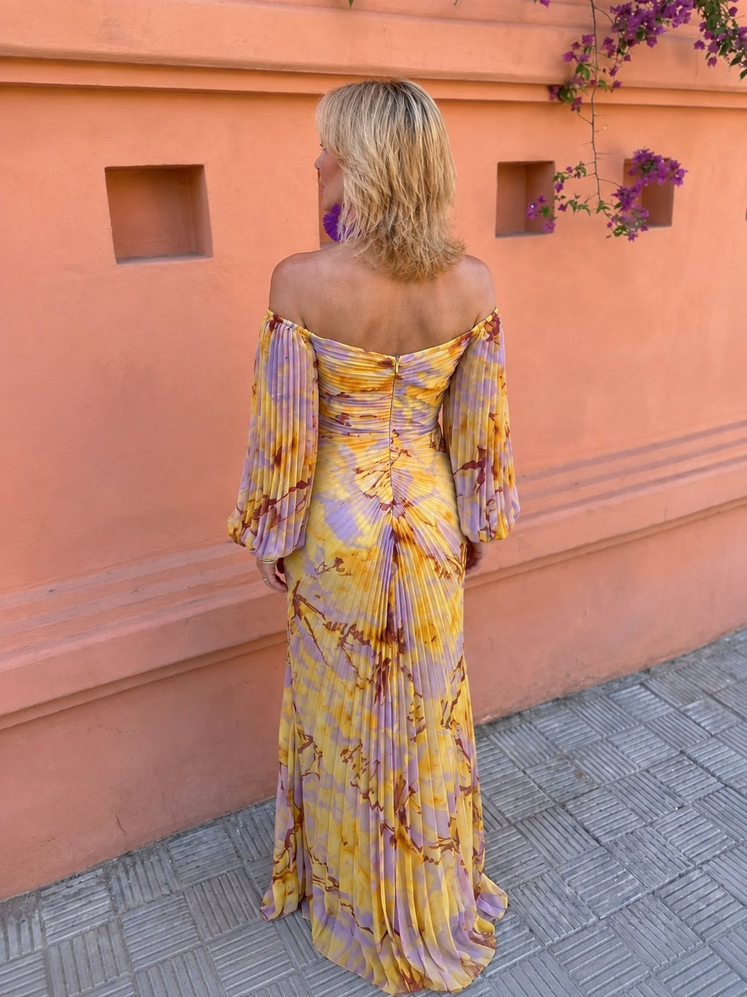 Thomasina | Long Floral Deep-V Dress