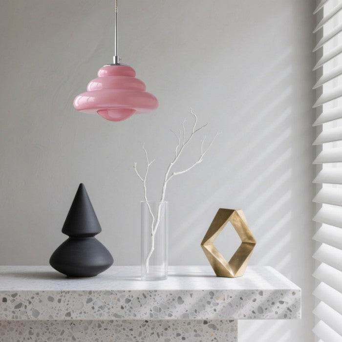 Art Deco Glass Pendant Light Bauhaus Donut Colorful Design | Buy 1 Get 1 Free