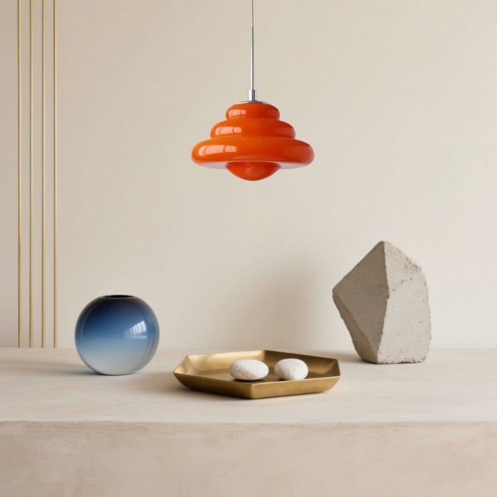 Art Deco Glass Pendant Light Bauhaus Donut Colorful Design | Buy 1 Get 1 Free