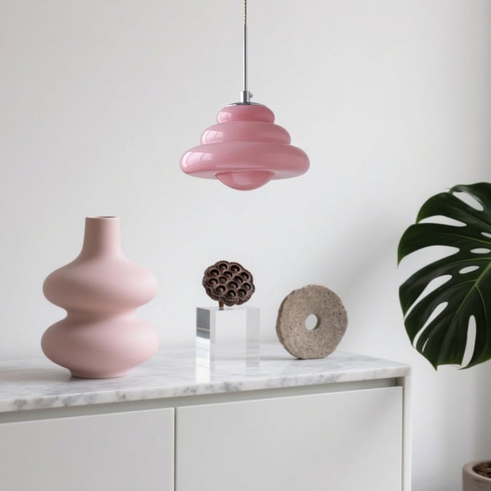 Art Deco Glass Pendant Light Bauhaus Donut Colorful Design | Buy 1 Get 1 Free
