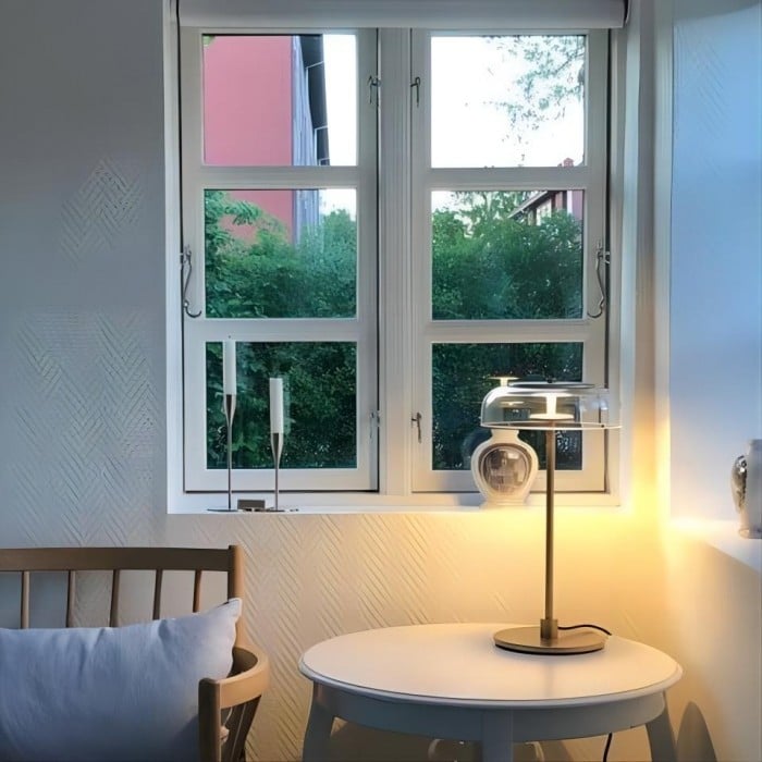 LED Blosshi Round Glass Table Lamp | Buy 1 Get 1 Free