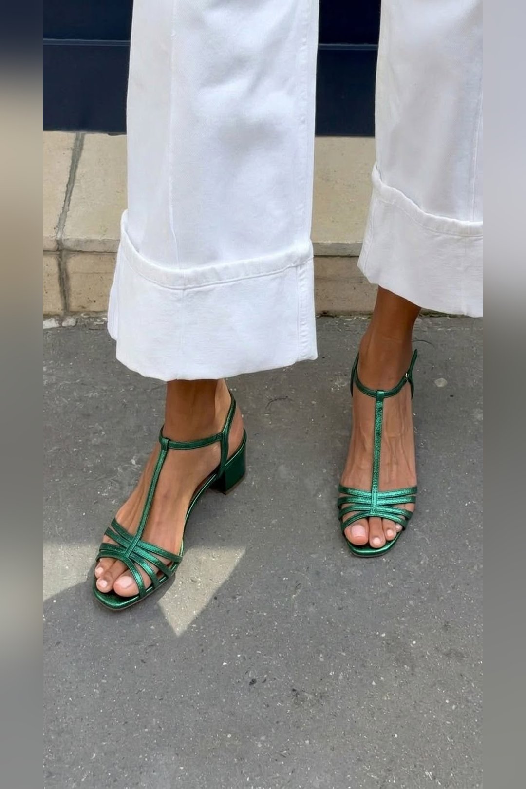 Lenore | Metallic Heeled Sandals