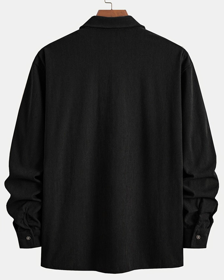 Indigo | Ribbed Textured Overshirt