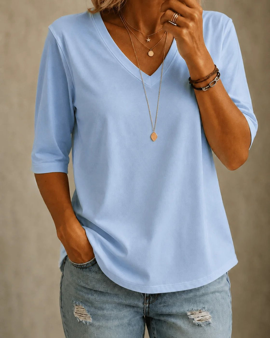Jami | Classic V-Neck Tee