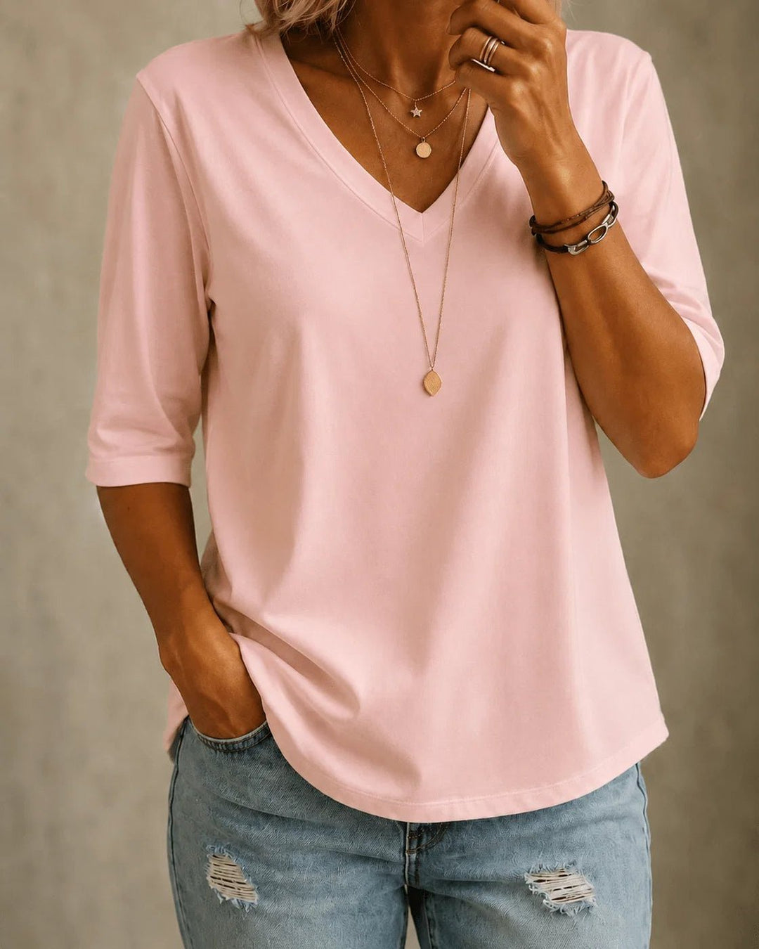 Leola | Classic V-Neck Tee