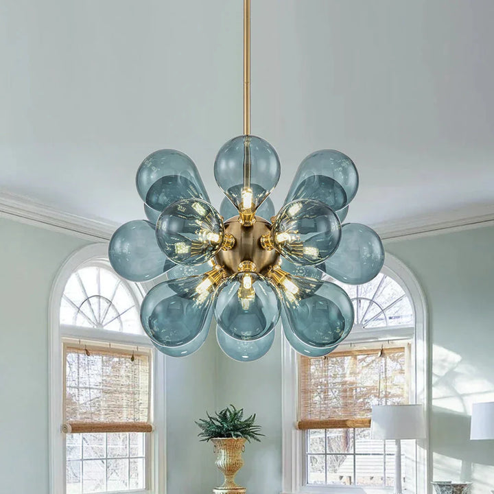 Cluster Blue Glass Bubble Chandelier | Buy 1 Get 1 Free