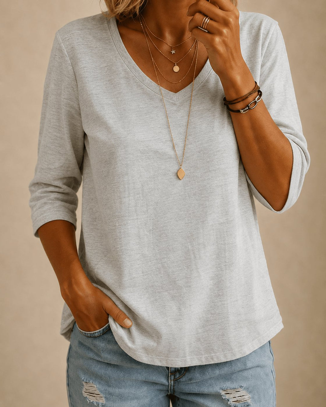 Ericka | Classic V-Neck Tee