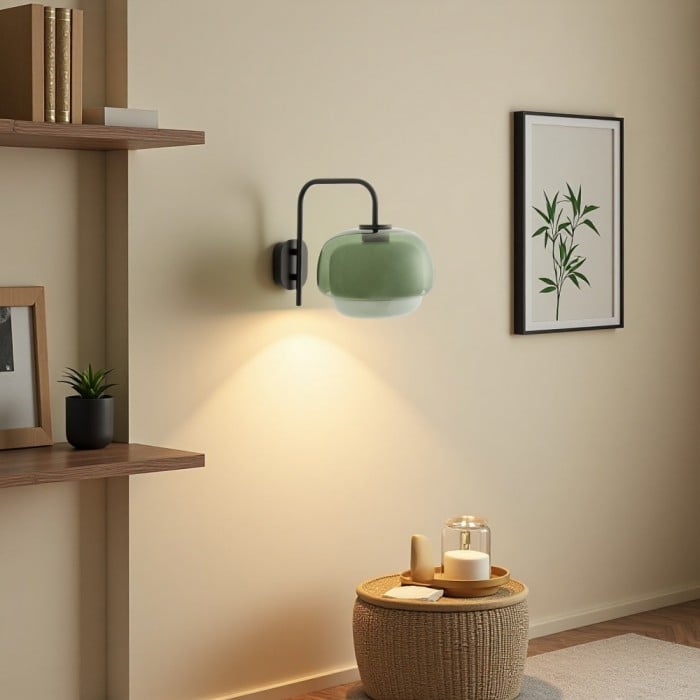 Klinko Color Glass Mushroom Double Sphere Wall Lamp | Buy 1 Get 1 Free