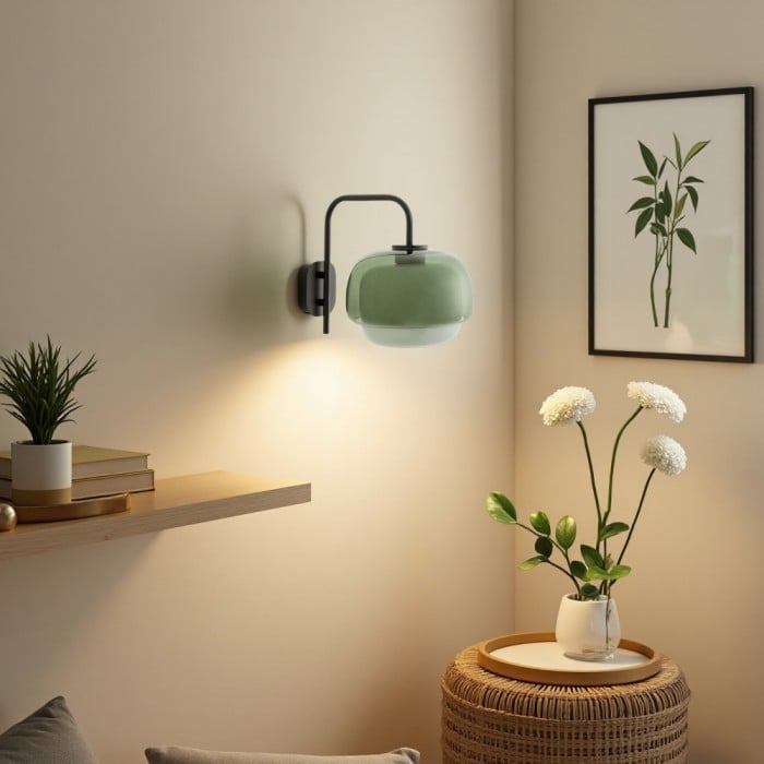 Klinko Color Glass Mushroom Double Sphere Wall Lamp | Buy 1 Get 1 Free