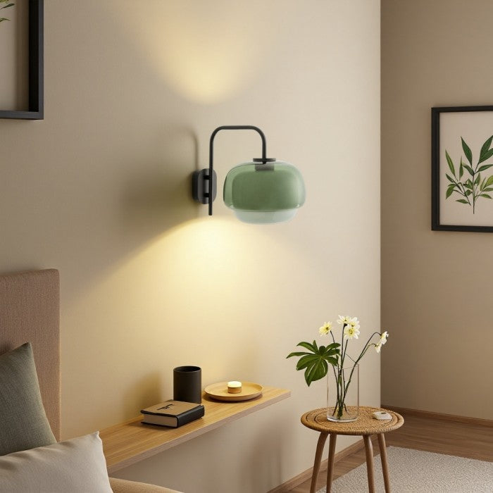 Klinko Color Glass Mushroom Double Sphere Wall Lamp | Buy 1 Get 1 Free