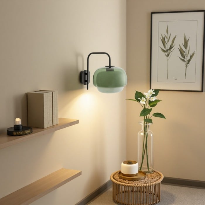 Klinko Color Glass Mushroom Double Sphere Wall Lamp | Buy 1 Get 1 Free
