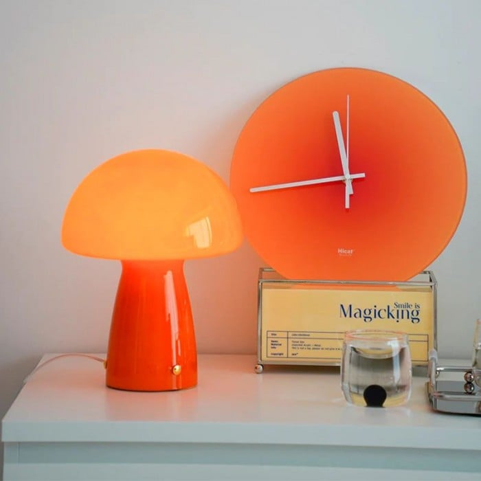 Danish Style Bauhaus Glass Mushroom Table Lamp | Buy 1 Get 1 Free