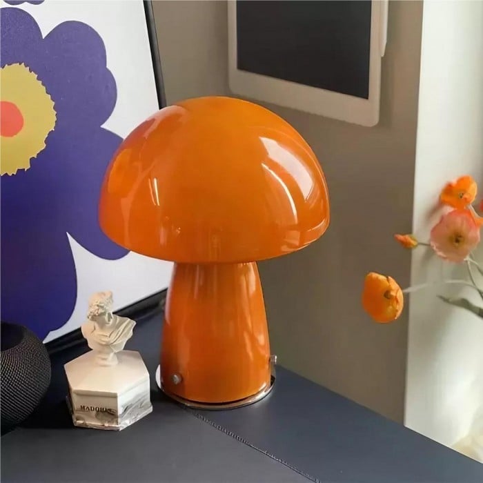 Danish Style Bauhaus Glass Mushroom Table Lamp | Buy 1 Get 1 Free