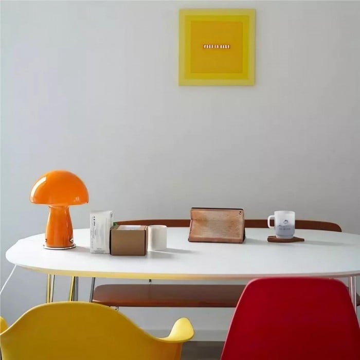 Danish Style Bauhaus Glass Mushroom Table Lamp | Buy 1 Get 1 Free
