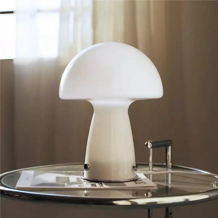 Danish Style Bauhaus Glass Mushroom Table Lamp | Buy 1 Get 1 Free