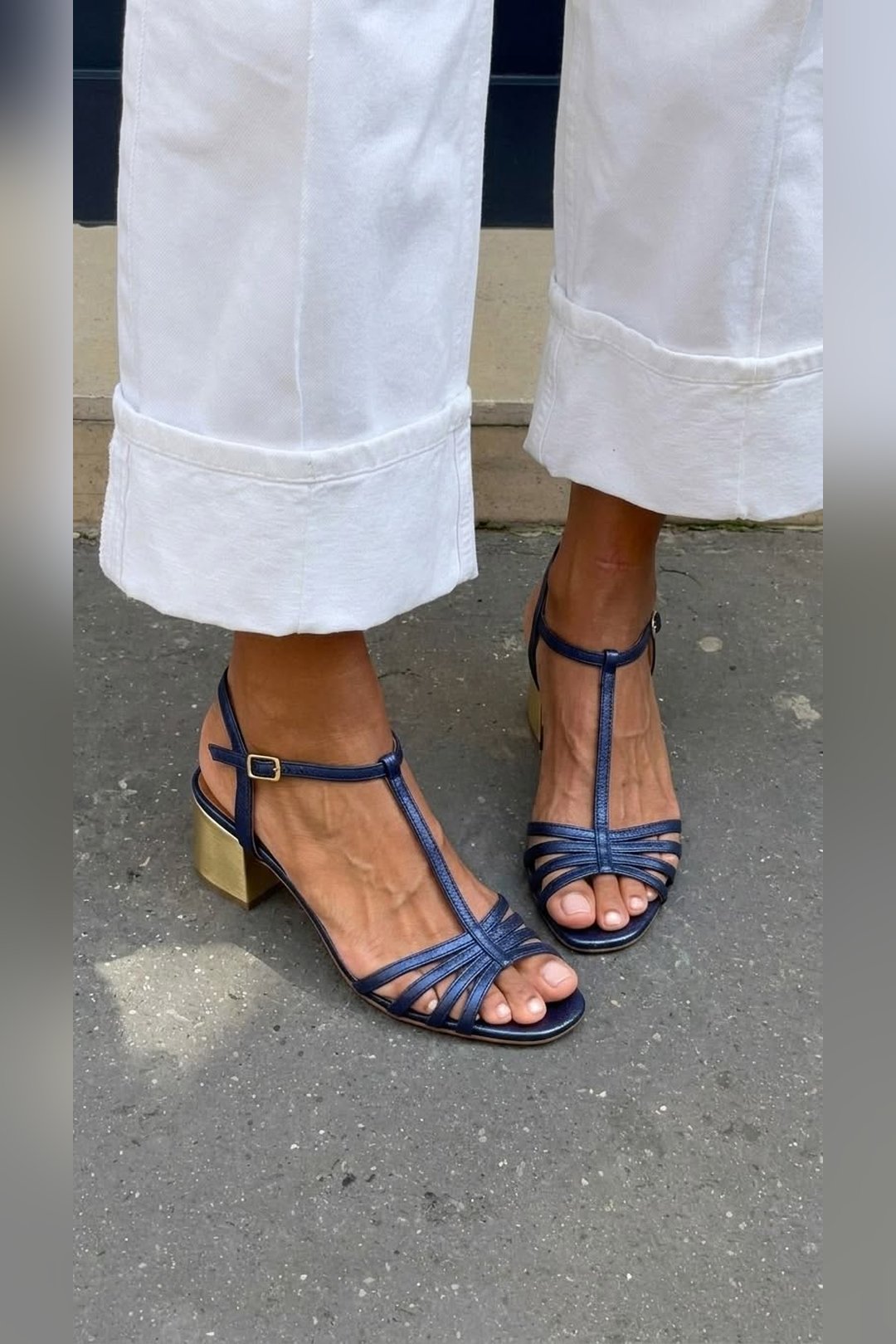 Lenore | Metallic Heeled Sandals