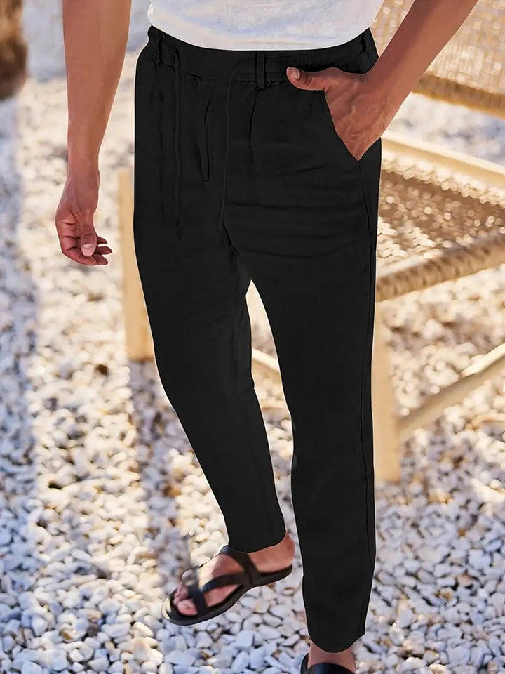 Otis | Wide Linen Drawstring Pants