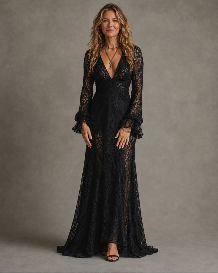 Karrie | Plunging V-Neck Maxi Dress