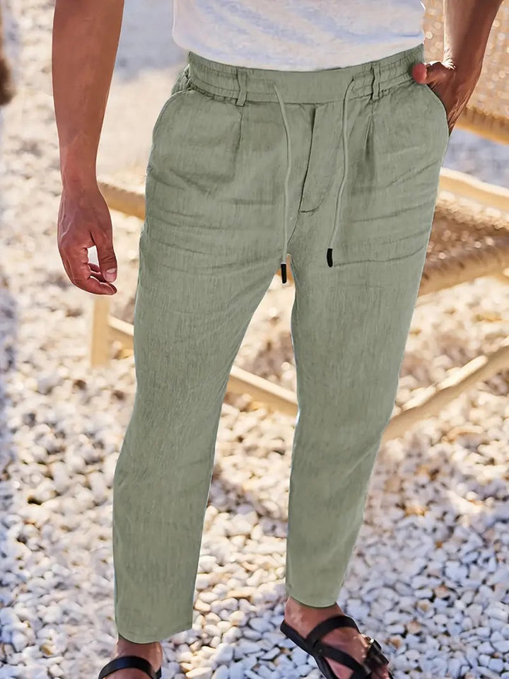 Otis | Wide Linen Drawstring Pants