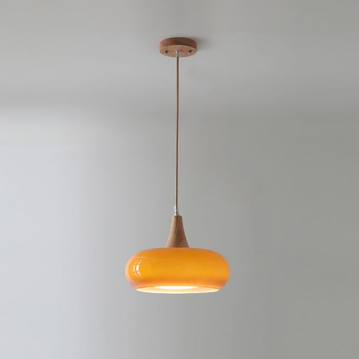 Bauhaus Design Orange Disk Pendant Lamp | Buy 1 Get 1 Free