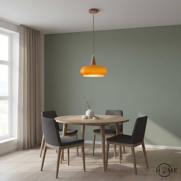 Bauhaus Design Orange Disk Pendant Lamp | Buy 1 Get 1 Free