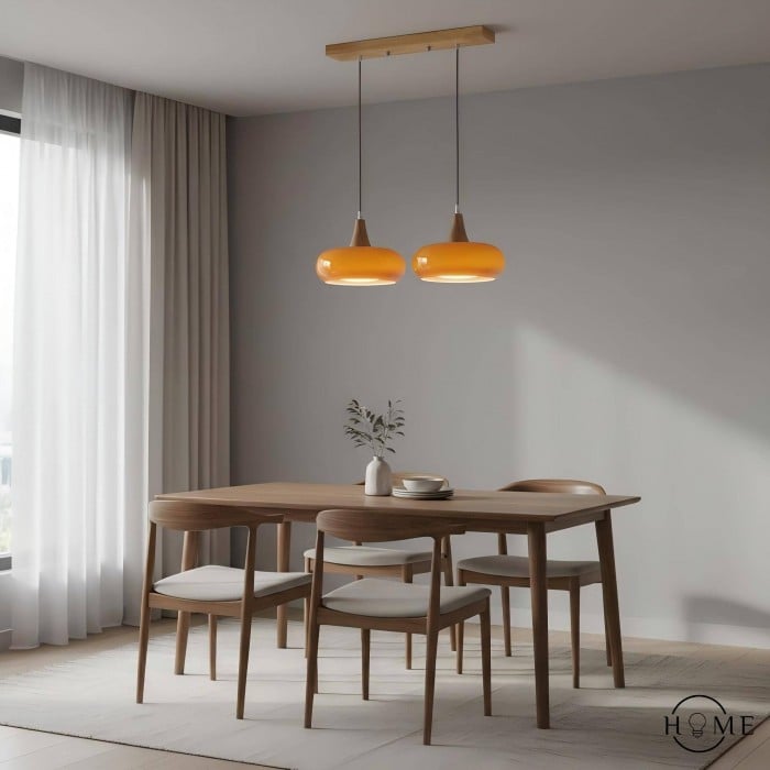 Bauhaus Design Orange Disk Pendant Lamp | Buy 1 Get 1 Free