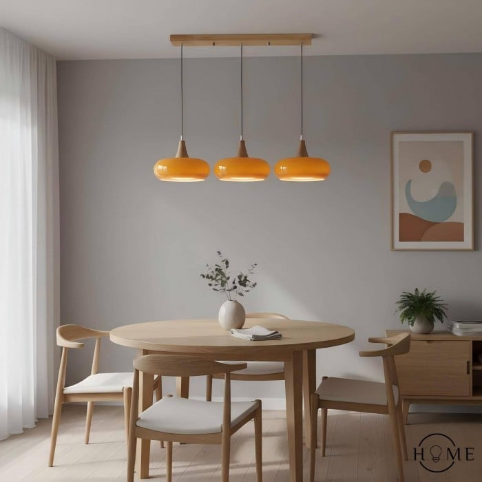 Bauhaus Design Orange Disk Pendant Lamp | Buy 1 Get 1 Free