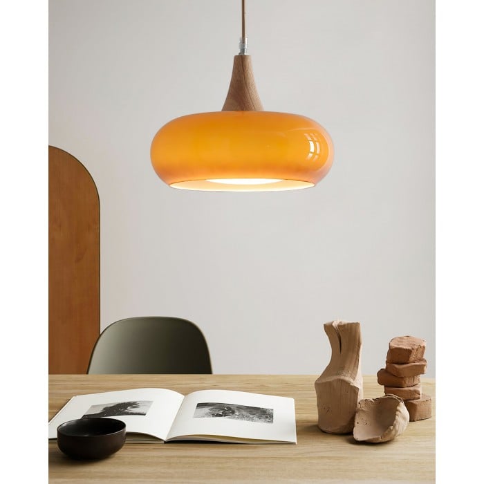 Bauhaus Design Orange Disk Pendant Lamp | Buy 1 Get 1 Free