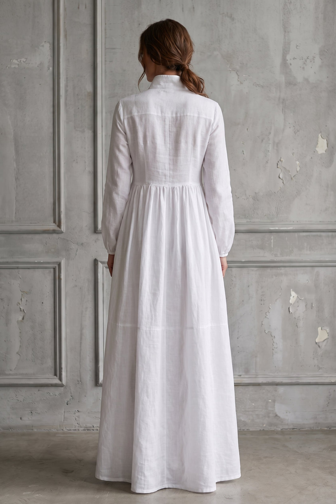 Lidia | Linen Patchwork Maxi Dress