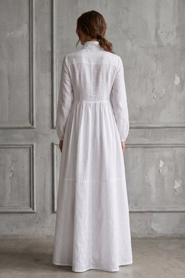 Lidia | Linen Patchwork Maxi Dress