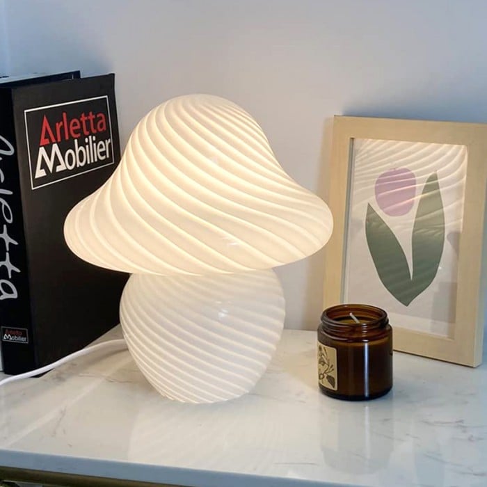 Mushroom LED Night Light Glass Table Lamp | Buy 1 Get 1 Free