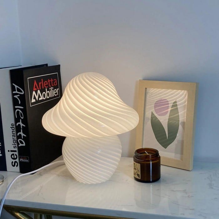Mushroom LED Night Light Glass Table Lamp | Buy 1 Get 1 Free