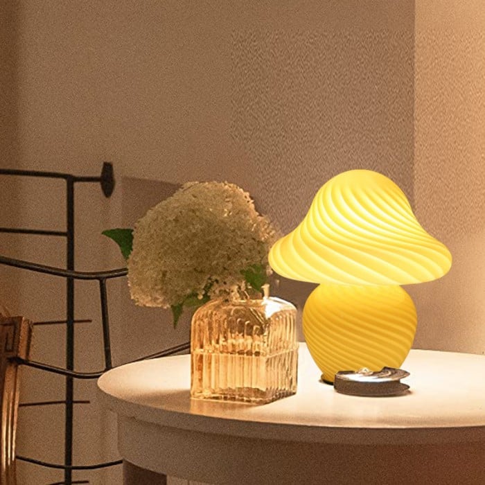 Mushroom LED Night Light Glass Table Lamp | Buy 1 Get 1 Free