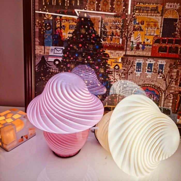 Mushroom LED Night Light Glass Table Lamp | Buy 1 Get 1 Free