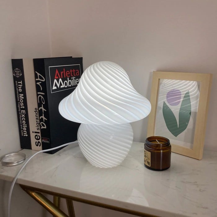 Mushroom LED Night Light Glass Table Lamp | Buy 1 Get 1 Free