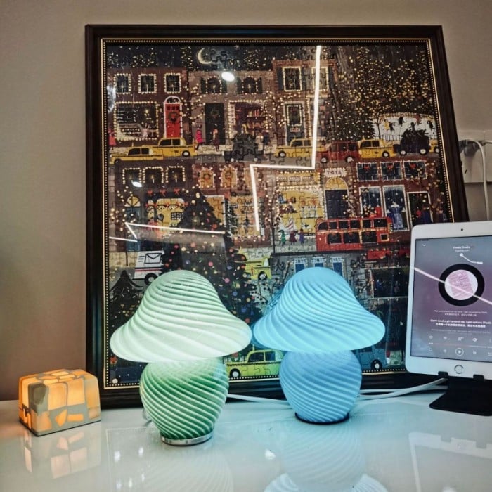 Mushroom LED Night Light Glass Table Lamp | Buy 1 Get 1 Free