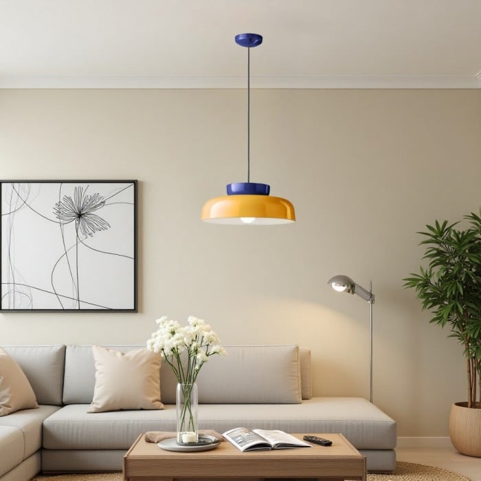 Makuri Bauhaus Pendant Light Medieval Style Disk Lamp for Kitchen | Buy 1 Get 1 Free