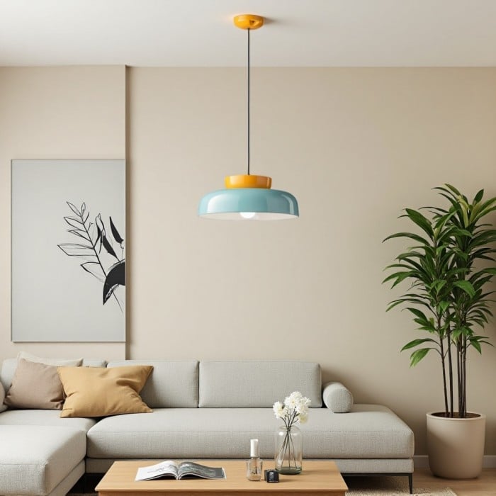 Makuri Bauhaus Pendant Light Medieval Style Disk Lamp for Kitchen | Buy 1 Get 1 Free