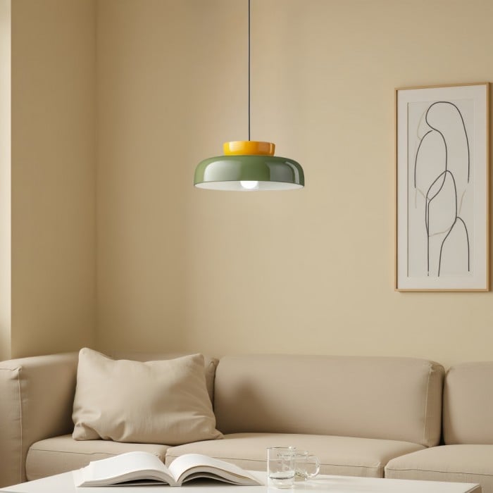 Makuri Bauhaus Pendant Light Medieval Style Disk Lamp for Kitchen | Buy 1 Get 1 Free