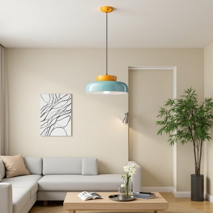 Makuri Bauhaus Pendant Light Medieval Style Disk Lamp for Kitchen | Buy 1 Get 1 Free