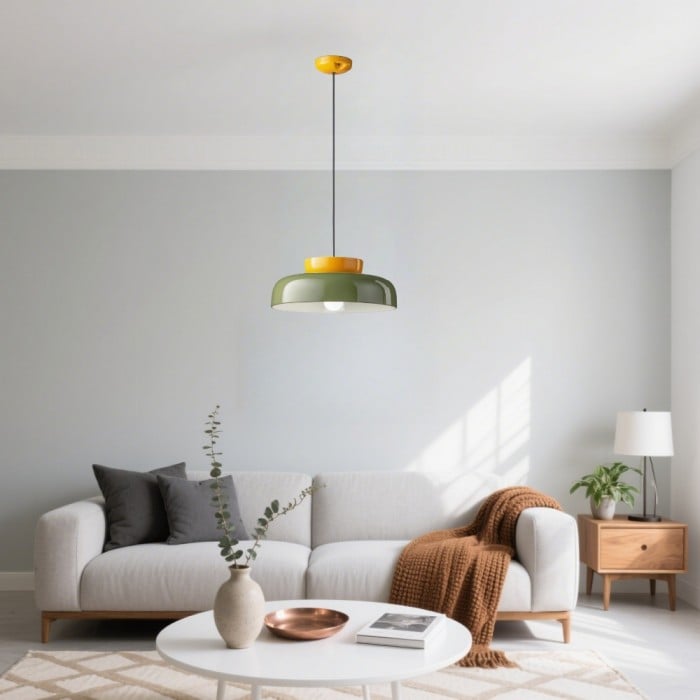 Makuri Bauhaus Pendant Light Medieval Style Disk Lamp for Kitchen | Buy 1 Get 1 Free